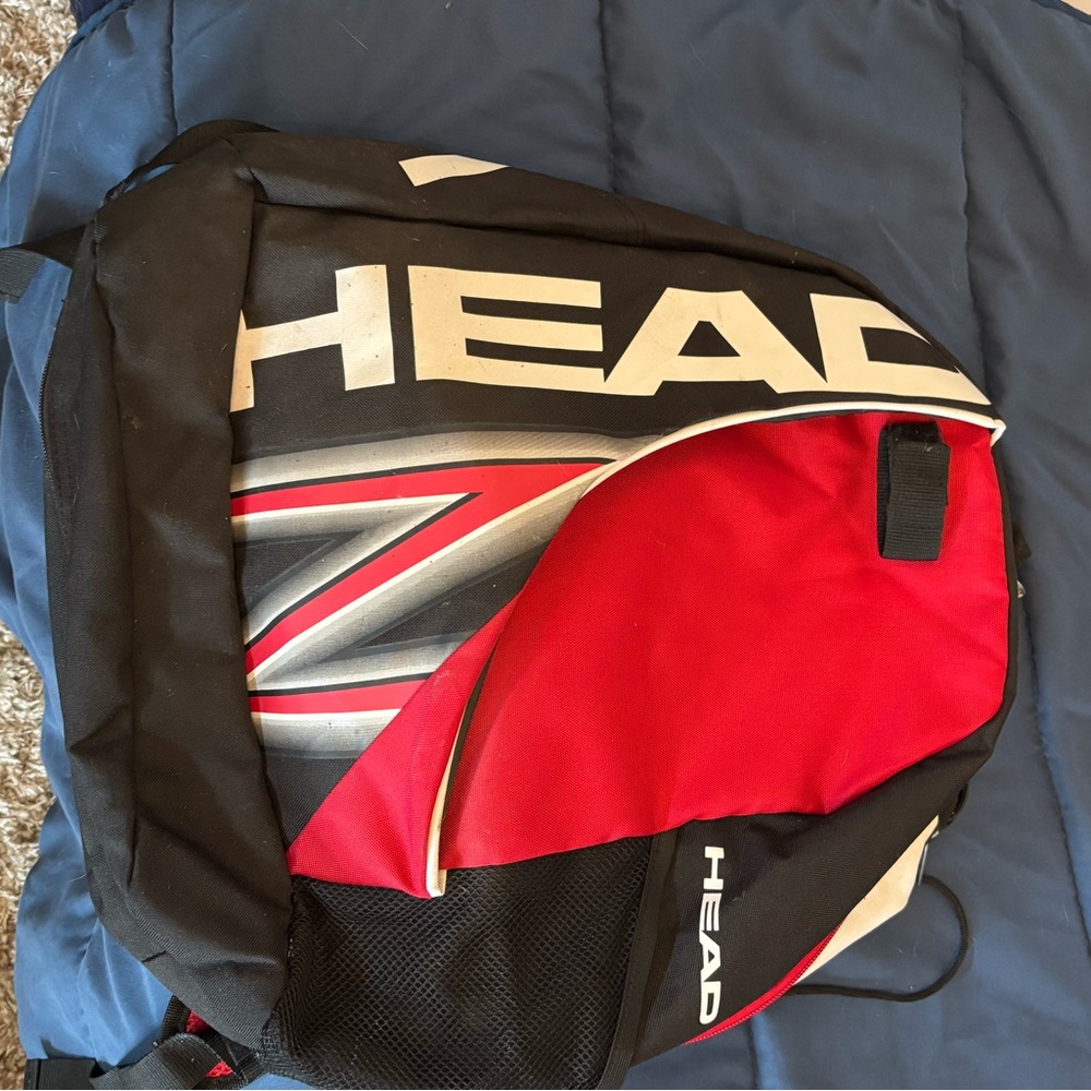 HEAD Black and Red Sports tennis backpack